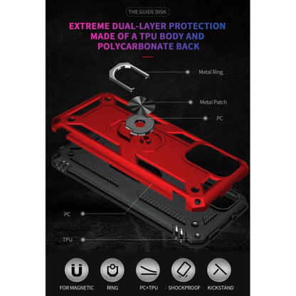 For Xiaomi Redmi Note 10 Pro / Note 10 Pro Max Shockproof TPU + PC Protective Case with 360 Degree Rotating Holder(Red) by buy2fix