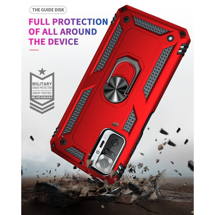 For Xiaomi Redmi Note 10 Pro / Note 10 Pro Max Shockproof TPU + PC Protective Case with 360 Degree Rotating Holder(Red) by buy2fix