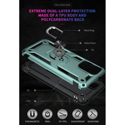 For Xiaomi Redmi Note 10 Pro / Note 10 Pro Max Shockproof TPU + PC Protective Case with 360 Degree Rotating Holder(Green) by buy2fix
