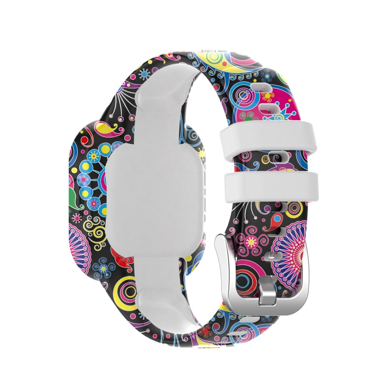 For Garmin Vivofit JR3 Silicone Printing Watch Band(Peacock) by buy2fix