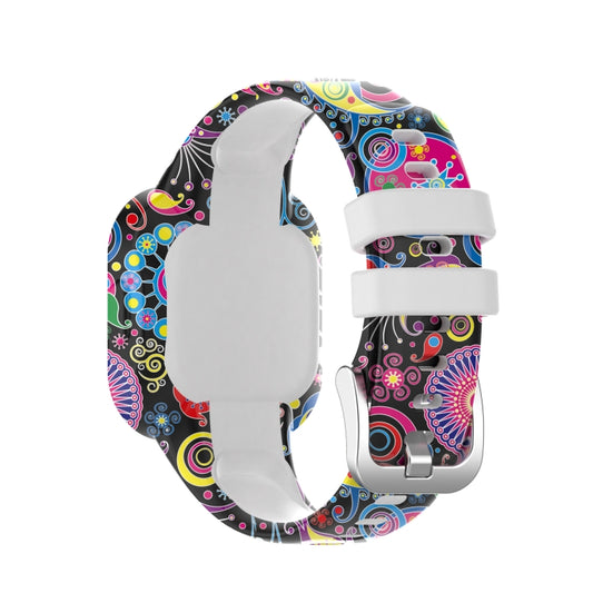 For Garmin Vivofit JR3 Silicone Printing Watch Band(Peacock) - Watch Bands by buy2fix | Online Shopping UK | buy2fix
