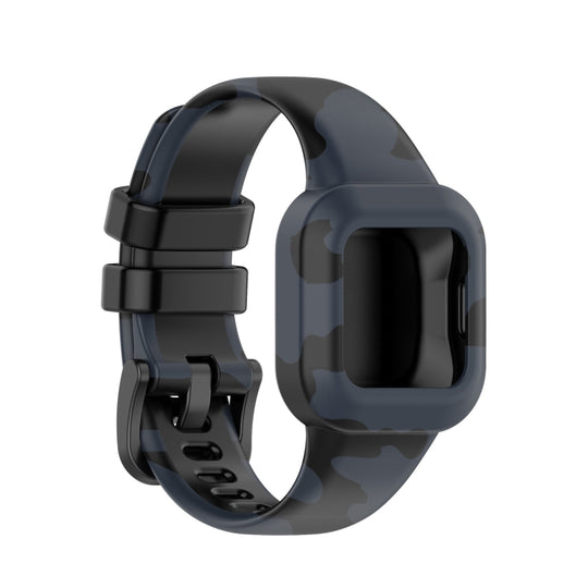 For Garmin Vivofit JR3 Silicone Printing Watch Band(Camouflage Gray)