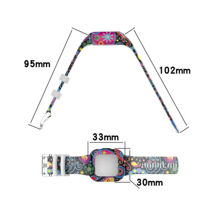 For Garmin Vivofit JR3 Silicone Printing Watch Band(Camouflage Blue) - Watch Bands by buy2fix | Online Shopping UK | buy2fix