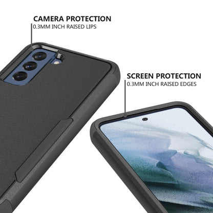 For Samsung Galaxy S21 FE TPU + PC Shockproof Protective Case(Black) by buy2fix