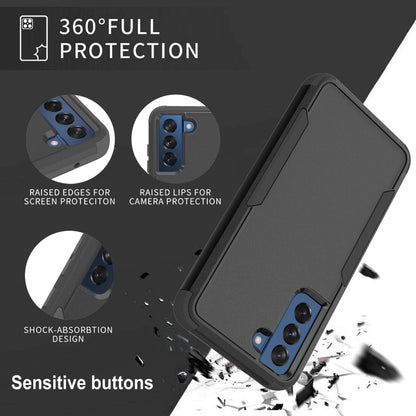 For Samsung Galaxy S21 FE TPU + PC Shockproof Protective Case(Black) by buy2fix