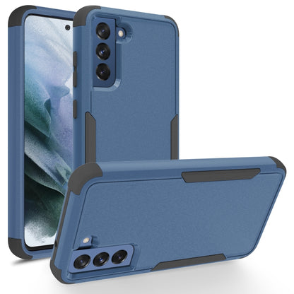 For Samsung Galaxy S21 FE TPU + PC Shockproof Protective Case(Royal Blue + Black) by buy2fix