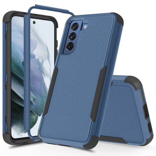 For Samsung Galaxy S21 FE TPU + PC Shockproof Protective Case(Royal Blue + Black) by buy2fix