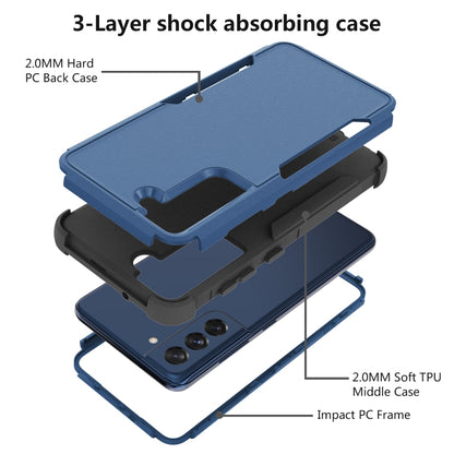 For Samsung Galaxy S21 FE TPU + PC Shockproof Protective Case(Royal Blue + Black) by buy2fix