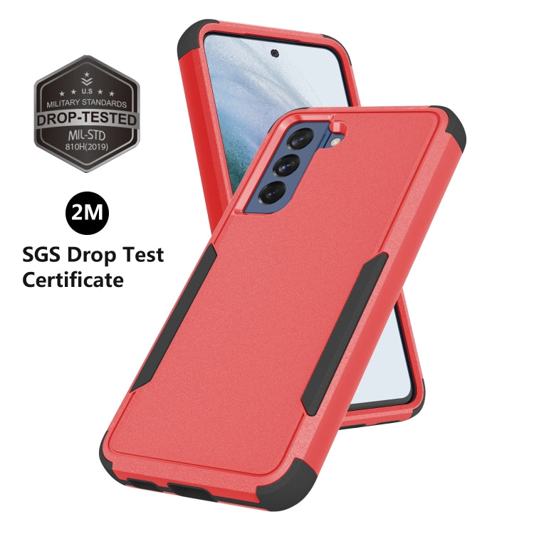 For Samsung Galaxy S21 FE TPU + PC Shockproof Protective Case(Red + Black) by buy2fix