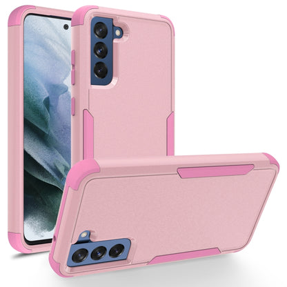 For Samsung Galaxy S21 FE TPU + PC Shockproof Protective Case(Pink) by buy2fix