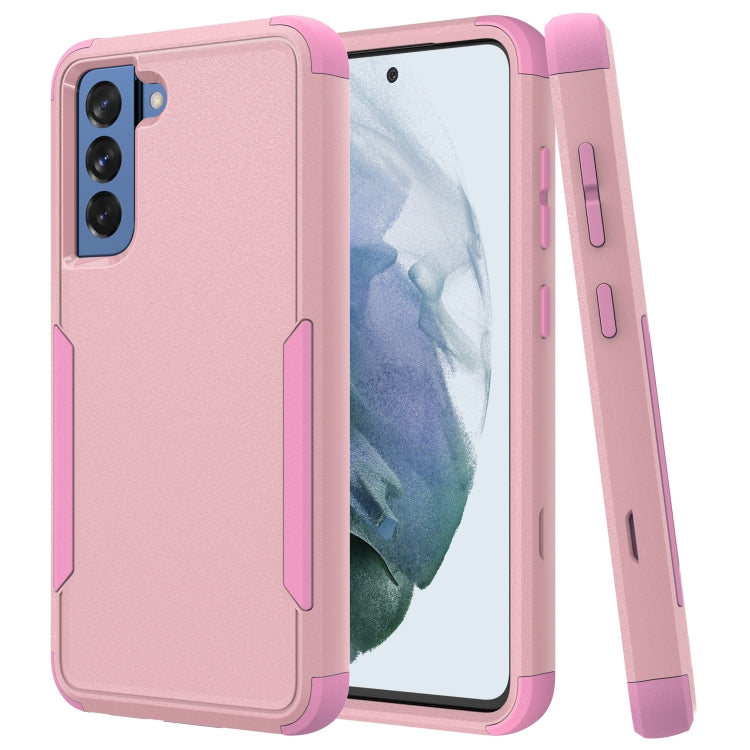 For Samsung Galaxy S21 FE TPU + PC Shockproof Protective Case(Pink) by buy2fix