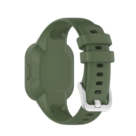 For Garmin Vivofit JR3 Silicone Pure Color Watch Band(Dark Green) - Watch Bands by buy2fix | Online Shopping UK | buy2fix