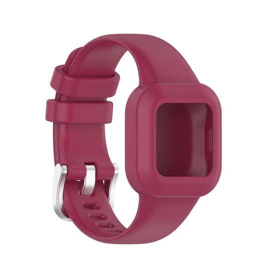 For Garmin Vivofit JR3 Silicone Pure Color Watch Band(Wine Red) - Watch Bands by buy2fix | Online Shopping UK | buy2fix