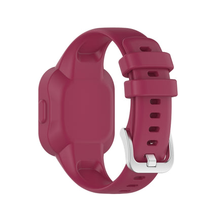 For Garmin Vivofit JR3 Silicone Pure Color Watch Band(Wine Red) by buy2fix