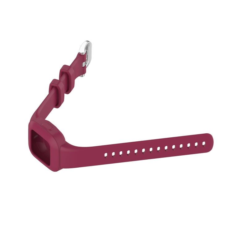 For Garmin Vivofit JR3 Silicone Pure Color Watch Band(Wine Red) by buy2fix