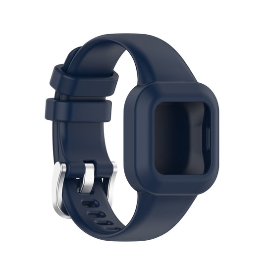 For Garmin Vivofit JR3 Silicone Pure Color Watch Band(Dark Blue) - Watch Bands by buy2fix | Online Shopping UK | buy2fix