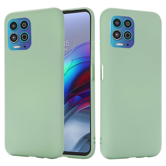 For Motorola Moto G100 / Edge S Solid Color Liquid Silicone Dropproof Full Coverage Protective Case(Green) - Motorola Cases by buy2fix | Online Shopping UK | buy2fix