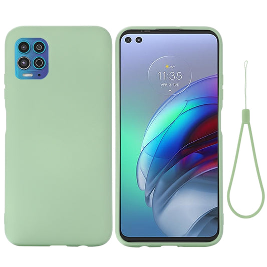 For Motorola Moto G100 / Edge S Solid Color Liquid Silicone Dropproof Full Coverage Protective Case(Green) - Motorola Cases by buy2fix | Online Shopping UK | buy2fix