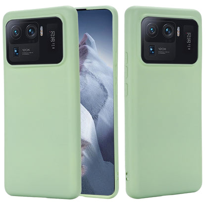 For Xiaomi Mi 11 Ultra Solid Color Liquid Silicone Dropproof Full Coverage Protective Case(Green) - Xiaomi Cases by buy2fix | Online Shopping UK | buy2fix
