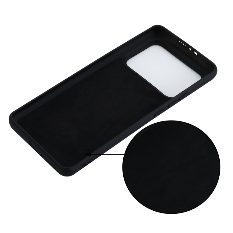For Xiaomi Mi 11 Ultra Solid Color Liquid Silicone Dropproof Full Coverage Protective Case(Black) - Xiaomi Cases by buy2fix | Online Shopping UK | buy2fix