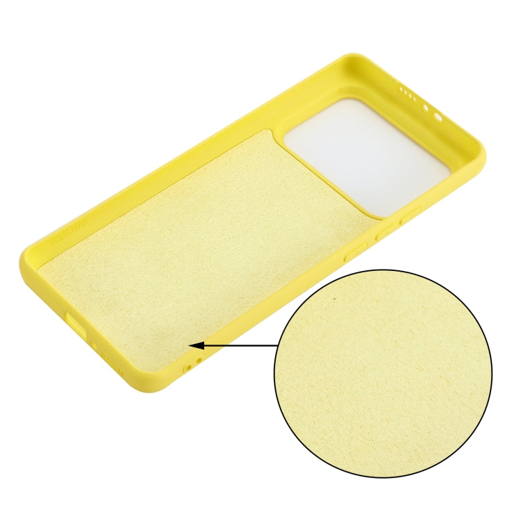 For Xiaomi Mi 11 Ultra Solid Color Liquid Silicone Dropproof Full Coverage Protective Case(Yellow) - Xiaomi Cases by buy2fix | Online Shopping UK | buy2fix