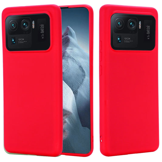 For Xiaomi Mi 11 Ultra Solid Color Liquid Silicone Dropproof Full Coverage Protective Case(Red) - Xiaomi Cases by buy2fix | Online Shopping UK | buy2fix