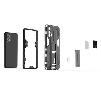 For OPPO Realme GT Supersonic PC + TPU Shock-proof Protective Case with Holder(Red) - Realme Cases by buy2fix | Online Shopping UK | buy2fix