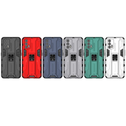 For OPPO Realme GT Supersonic PC + TPU Shock-proof Protective Case with Holder(Red) - Realme Cases by buy2fix | Online Shopping UK | buy2fix