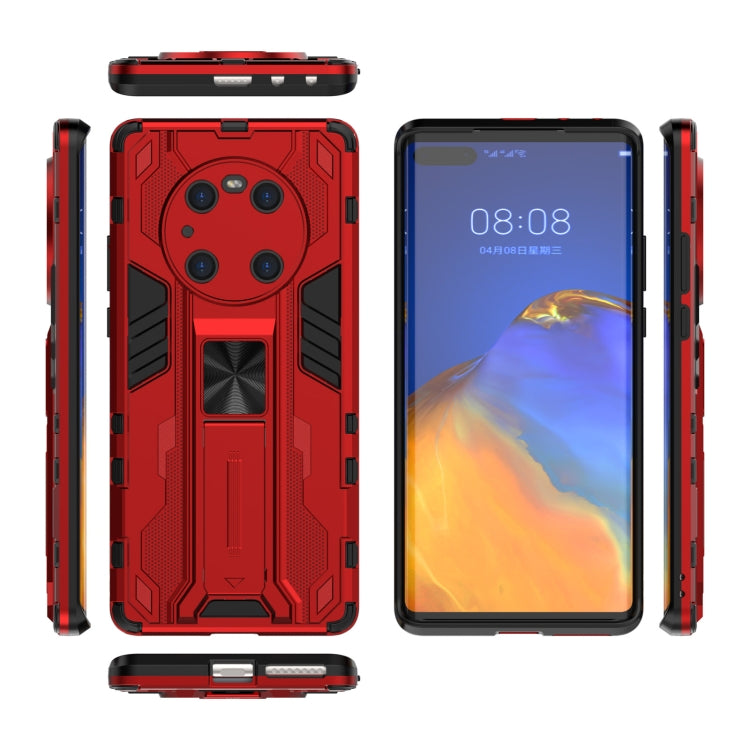 For Huawei Mate 40 Pro Supersonic PC + TPU Shock-proof Protective Case with Holder(Red) - Huawei Cases by buy2fix | Online Shopping UK | buy2fix