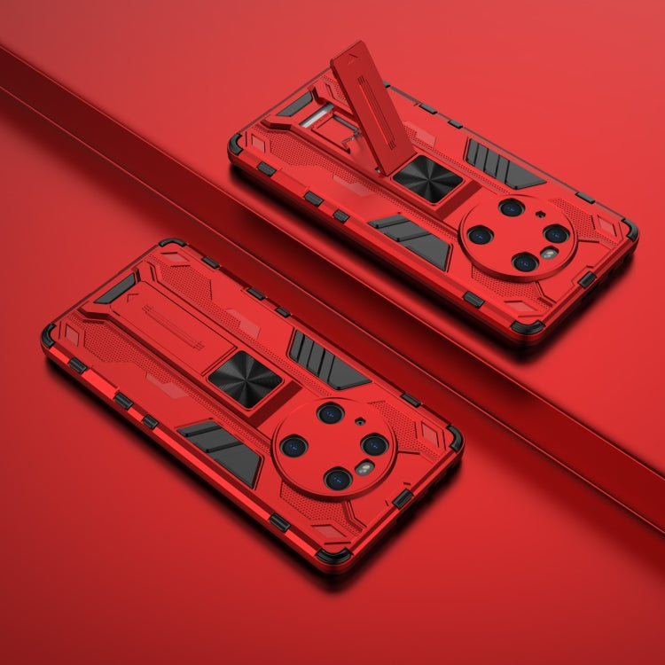 For Huawei Mate 40 Pro Supersonic PC + TPU Shock-proof Protective Case with Holder(Red) - Huawei Cases by buy2fix | Online Shopping UK | buy2fix