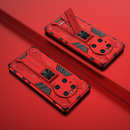 For Huawei Mate 40 Pro Supersonic PC + TPU Shock-proof Protective Case with Holder(Red) - Huawei Cases by buy2fix | Online Shopping UK | buy2fix