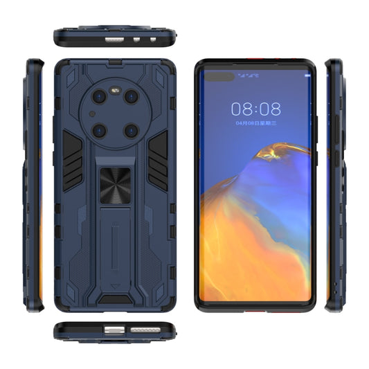 For Huawei Mate 40 Pro Supersonic PC + TPU Shock-proof Protective Case with Holder(Dark Blue) - Huawei Cases by buy2fix | Online Shopping UK | buy2fix