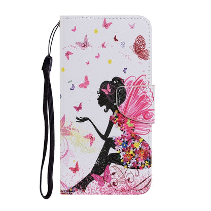 For Samsung Galaxy A22 4G Coloured Drawing Pattern Horizontal Flip PU Leather Case with Holder & Card Slots & Wallet & Lanyard(Dancing Girl) by buy2fix