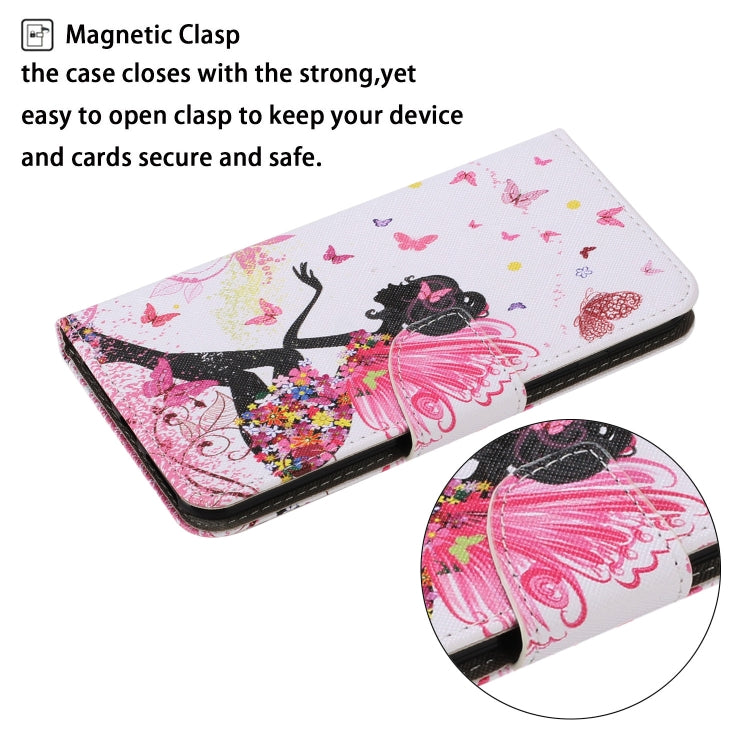 For Samsung Galaxy A22 4G Coloured Drawing Pattern Horizontal Flip PU Leather Case with Holder & Card Slots & Wallet & Lanyard(Dancing Girl) by buy2fix
