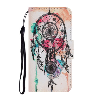 For Samsung Galaxy A22 4G Coloured Drawing Pattern Horizontal Flip PU Leather Case with Holder & Card Slots & Wallet & Lanyard(Wind Chimes) by buy2fix