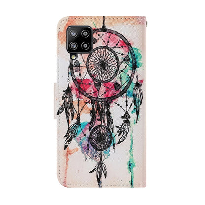 For Samsung Galaxy A22 4G Coloured Drawing Pattern Horizontal Flip PU Leather Case with Holder & Card Slots & Wallet & Lanyard(Wind Chimes) by buy2fix