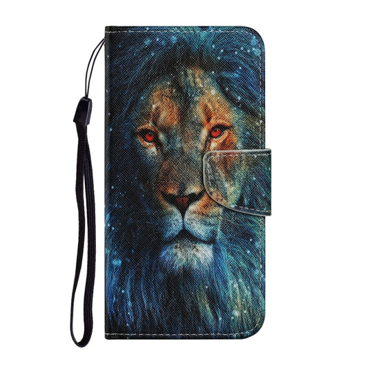 For Samsung Galaxy S21 FE Coloured Drawing Pattern Horizontal Flip PU Leather Case with Holder & Card Slots & Wallet & Lanyard(Lion) by buy2fix