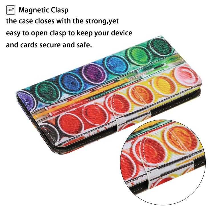 For Samsung Galaxy S21 FE Coloured Drawing Pattern Horizontal Flip PU Leather Case with Holder & Card Slots & Wallet & Lanyard(Eye Shadow) by buy2fix