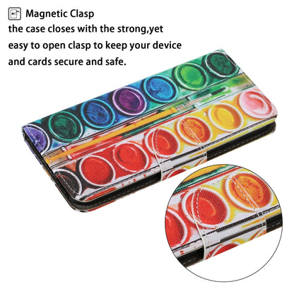 For Samsung Galaxy S21 FE Coloured Drawing Pattern Horizontal Flip PU Leather Case with Holder & Card Slots & Wallet & Lanyard(Eye Shadow) by buy2fix