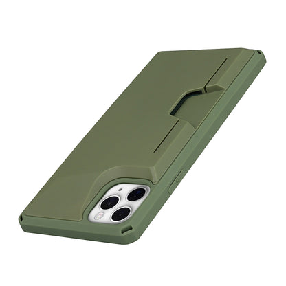 For iPhone 11 Pro Max Armor Shockproof TPU + PC Hard Case with Card Slot Holder (Green) - iPhone 11 Pro Max Cases by buy2fix | Online Shopping UK | buy2fix