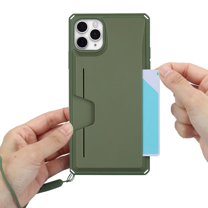 For iPhone 11 Pro Max Armor Shockproof TPU + PC Hard Case with Card Slot Holder (Green) - iPhone 11 Pro Max Cases by buy2fix | Online Shopping UK | buy2fix