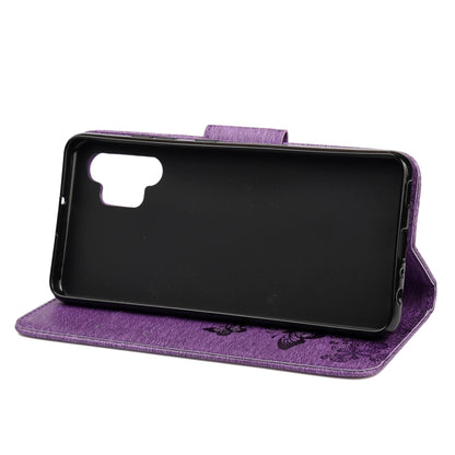 For Samsung Galaxy A32 4G Butterflies Embossing Horizontal Flip Leather Case with Holder & Card Slots & Wallet(Purple) by buy2fix