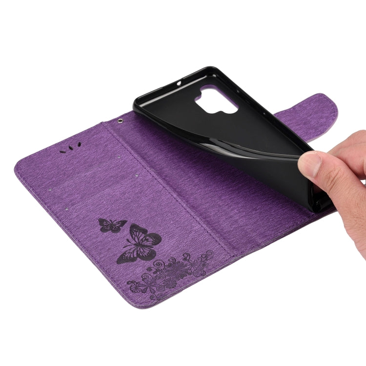 For Samsung Galaxy A32 4G Butterflies Embossing Horizontal Flip Leather Case with Holder & Card Slots & Wallet(Purple) by buy2fix