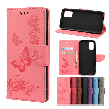 For Samsung Galaxy A32 5G Butterflies Embossing Horizontal Flip Leather Case with Holder & Card Slots & Wallet(Pink) by buy2fix