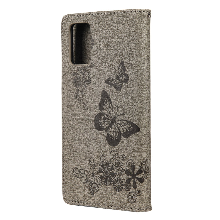 For Samsung Galaxy A32 5G Butterflies Embossing Horizontal Flip Leather Case with Holder & Card Slots & Wallet(Grey) by buy2fix