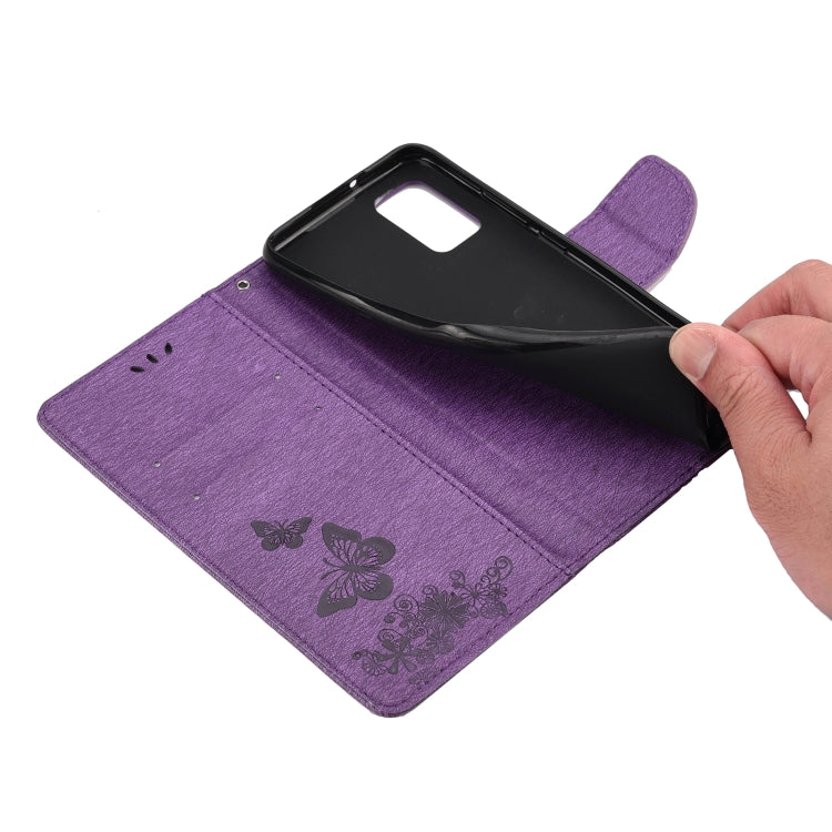 For Samsung Galaxy A32 5G Butterflies Embossing Horizontal Flip Leather Case with Holder & Card Slots & Wallet(Purple) by buy2fix