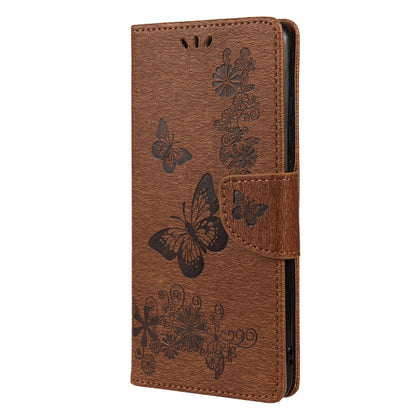 For Samsung Galaxy A32 5G Butterflies Embossing Horizontal Flip Leather Case with Holder & Card Slots & Wallet(Brown) by buy2fix