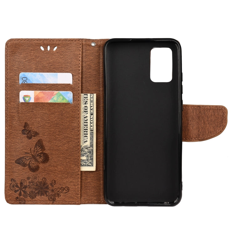 For Samsung Galaxy A32 5G Butterflies Embossing Horizontal Flip Leather Case with Holder & Card Slots & Wallet(Brown) by buy2fix
