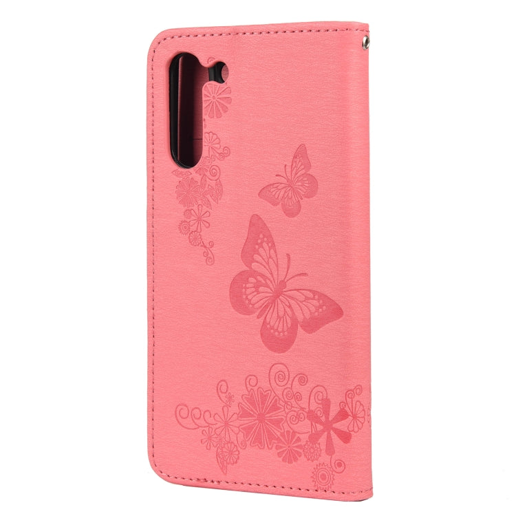 For Samsung Galaxy S21 FE Butterflies Embossing Horizontal Flip Leather Case with Holder & Card Slots & Wallet(Pink) by buy2fix
