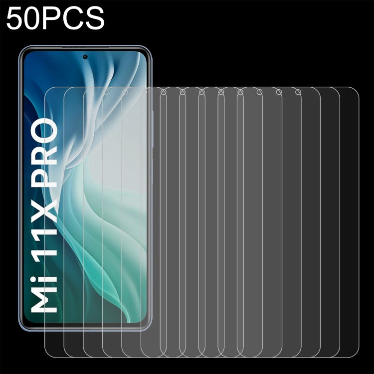 For Xiaomi Mi 11X Pro 50 PCS 0.26mm 9H 2.5D Tempered Glass Film -  by buy2fix | Online Shopping UK | buy2fix